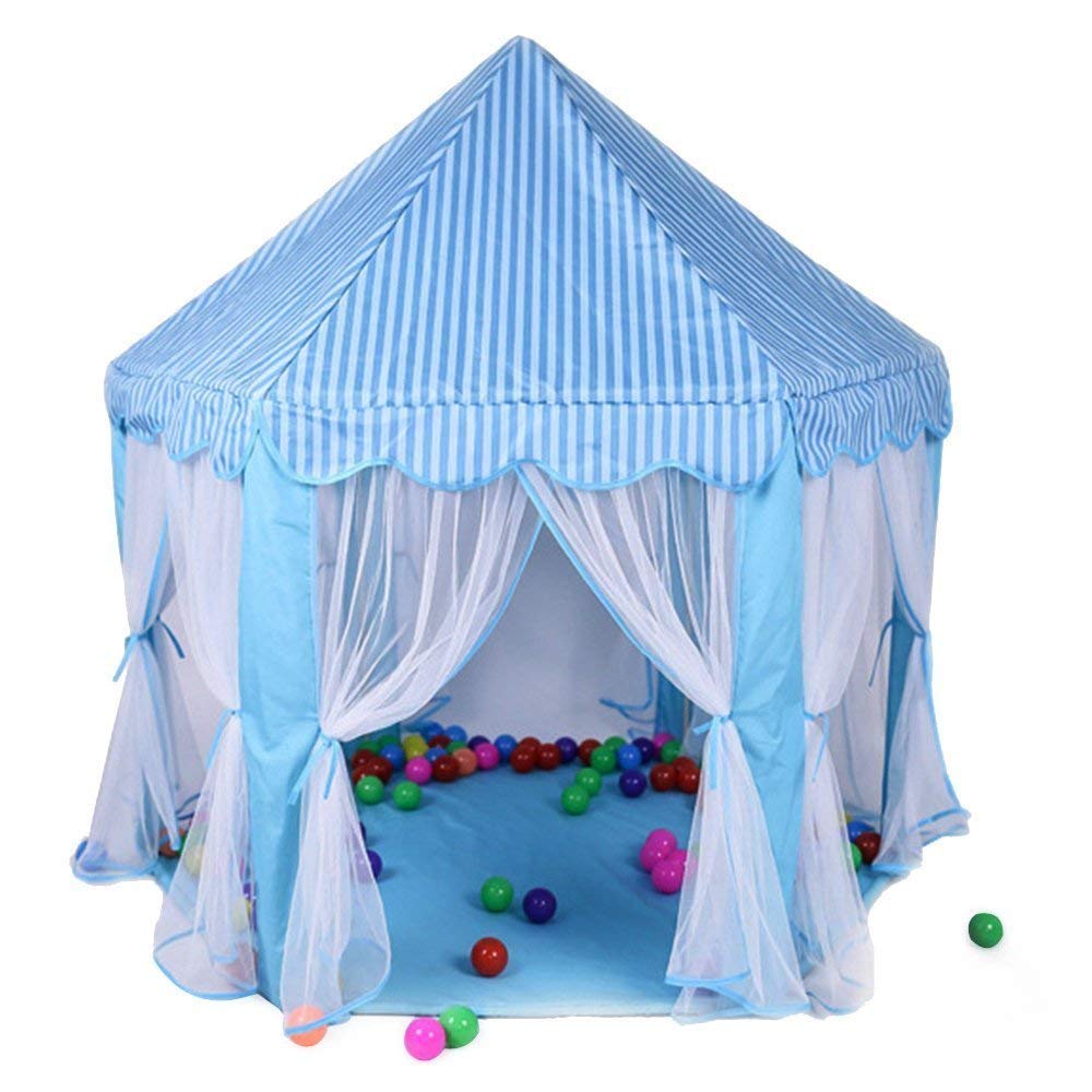 V5 Outdoor and Indoor Hexagon Castle Play Tent with Mosquito Net